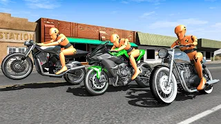 Motorbike Crashes #16 - BeamNG DRIVE | SmashChan