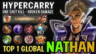 Supreme No.1 Nathan!! Top 1 Global Nathan Best Build 2021 - Mobile Legends