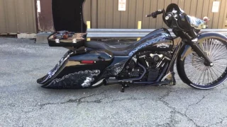 F Bomb Baggers 30" Harley Street Glide Jack Daniels Build Custom Harley Bagger
