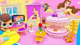 МИНИ Дом Семейки Белль Куклы ЛОЛ Сюрприз! Мультик Belle LOL Surprise toy DIY Miniature Dollhouse