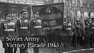 【4K/60fps】Soviet Army Victory Parade 1945 /Парад Победы/ソ連対独戦勝記念軍事パレード 1945年