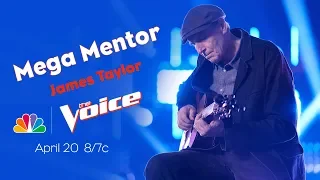 James Taylor is the Mega Mentor on The Voice Knockouts, 4/20/20