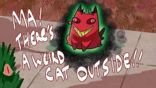 Ma, There’s a Weird Cat Outside [but it’s Cat Alastor from Hazbin Hotel]