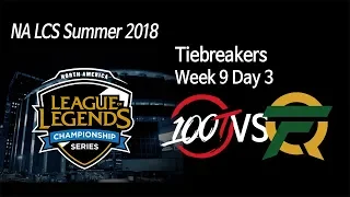 [ 100 Thieves vs FlyQuest ] - 2018 NA LCS Summer W9D3 Tiebreakers 180821