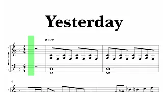 The Beatles - Yesterday Sheet Music