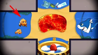 Fishdom Mini Games Ads Part 11 - All Levels - Hard Level Hot Lava