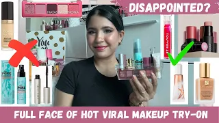 Full Face of New Viral High end Makeup Try-on