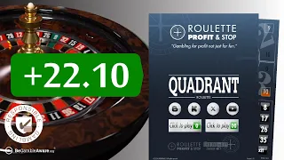 Making profit using the QUADRANT Roulette tool by Roulette Profit and Stop