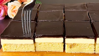 Boston cream cake! Famous cake that melts in your mouth! One of my favorite cakes! 😋