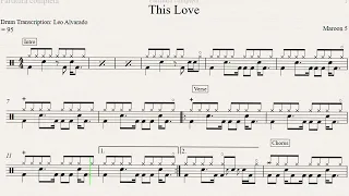 This Love - Maroon 5 - Drum Sheet Demo