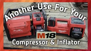 Another Use For Your Milwaukee M18 Inflator 2848-20 & M18 Fuel Quiet Air Compressor 2840-20.