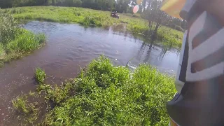 Crossing river with CFmoto 450L