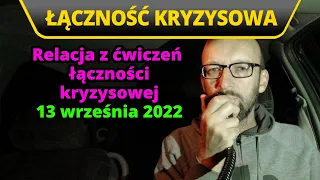 Relacja z ćwiczeń łączności kryzysowej 13 września 2022 w Kielcach i okolicach