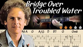 🔴Bridge Over Troubled Water- Simon & Garfunkel🔴Acoustic Fingerstyle Guitar Tutorial ㅣTabs &Lyrics