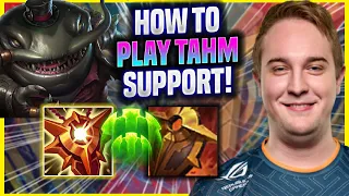 LEARN HOW TO PLAY TAHM KENCH SUPPORT LIKE A PRO! - RGE Trymbi Plays Tahm Kench Support vs Karma! |