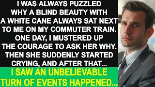 I was puzzled why a blind girl always sat by me on the train. Later, unbelievable things happened.