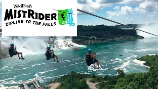 New Niagara Falls Zipline Ride Canada First Person Video!