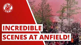 INCREDIBLE Scenes as Liverpool Fans Welcome Team Bus to Anfield! (Liverpool vs. Wolves)