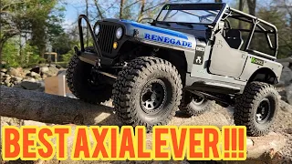 Axial scx10iii CJ7 first run at Crawler County. the best Axial we've ever owned!!