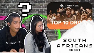 Your favorite SOUTH AFRICANS react - Top 10 Tag-Team Drops | GBB 2021