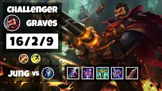 Graves vs Kindred NA Challenger JUNGLE (16/2/9) - v11.17