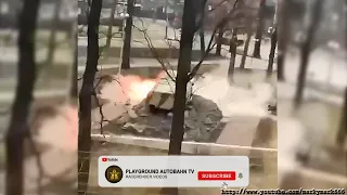 Russian tank attack at civil buildings in Irpin/Kviv #shorts