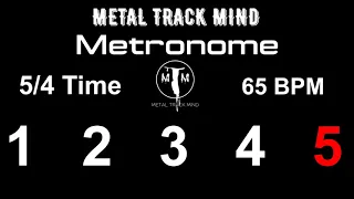 Metronome 5/4 Time 65 BPM visual numbers