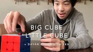 Big & Little Cube (DaYan Guhong v4, GAN 11M Pro, GAN 330 Keychain, Cubelab 1cm mini, Qiyi Qimeng)