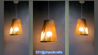 DIY- How to Make Bamboo Lampshade Chandeliers | Pendant Hanging Ceiling Creative Lights | Home Decor