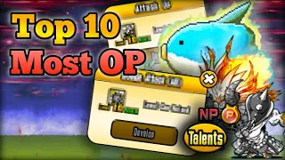 Top 10 Most OP Talents Upgrades in Battle Cats