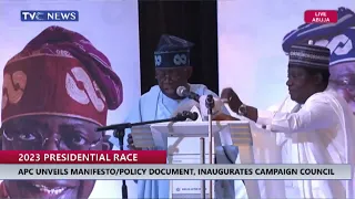Watch Tinubu's Full Speech at APC Presidential Campaign Council/Unveiling of Manifesto