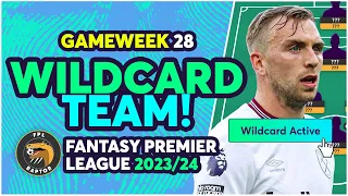 MY FPL GW28 WILDCARD TEAM | WILDCARD ACTIVE? | Fantasy Premier League Tips 2023/24