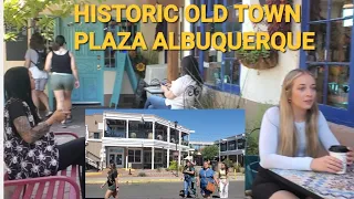 Walking tour & Exploring Tourist Destination the Historic Old Town plaza  Albuquerque NM