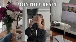 MONTHLY RESET ROUTINE ☕  goal setting, reflection, budget, book wrap-up, TBR & more