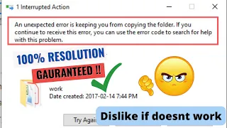 an unexpected error keeping you from copying the file