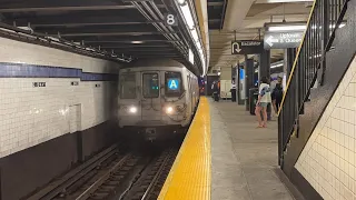 R46/R160/R179 Uptown A,C,F Trains At East Broadway