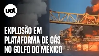 Explosão em plataforma de gás no Golfo do México deixa feridos; veja vídeo