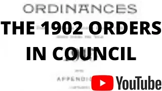 1902 orders in council