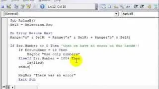 Excel VBA Basics #16C ERRORS - Determine If There Was An Error, Which Type, and Define What To Do
