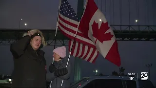 Police move in on Ambassador Bridge protestors, urge them to go home