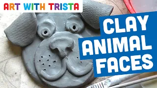 Clay Slab Animal Faces Step By Step Clay Tutorial - Art WIth Trista