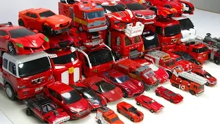 Red Color 34 Vehicles Transform Robots Transformers Carbot Tobot Car Robot Toys