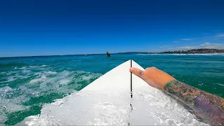 POV Surfing a Really Shallow Reef and a Perfect Summer Beach Break (Raw 🐕)