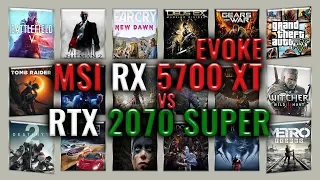 MSI RX 5700 XT Evoke vs RTX 2070 Super Benchmarks | Gaming Tests Review & Comparison | 59 test
