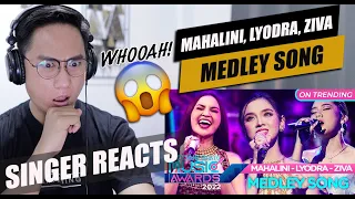 Mahalini X Lyodra X Ziva - Medley Song | Indonesian Music Awards 2022 | SINGER REACTION