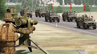 Hunting Russian Convoy with AT launcher |  Convoy destroyed - ARMA 3 Military Simulator Gameplay