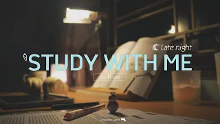 1-HOUR STUDY WITH ME Late night 🌙| Relaxing Lo-Fi, Background noise | Pomodoro 25/5