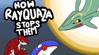 How Rayquaza stops Groudon & Kyogre || Illustrator Animations