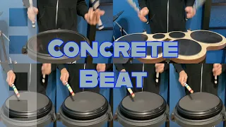 Concrete Beat - Drumline Cadence | Split Screen Performance