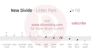 Linkin Park - New Divide Drum Score